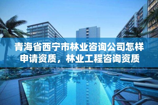 青海省西宁市林业咨询公司怎样申请资质,林业工程咨询资质