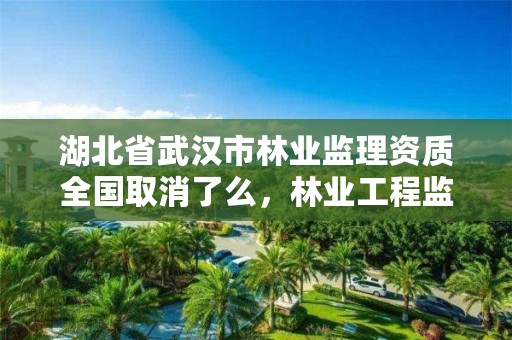 湖北省武汉市林业监理资质全国取消了么,林业工程监理公司