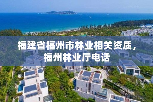 福建省福州市林业相关资质,福州林业厅电话