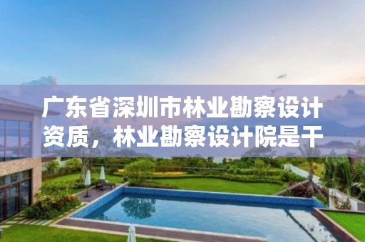 广东省深圳市林业勘察设计资质,林业勘察设计院是干什么的