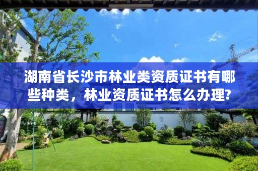 湖南省长沙市林业类资质证书有哪些种类，林业资质证书怎么办理?