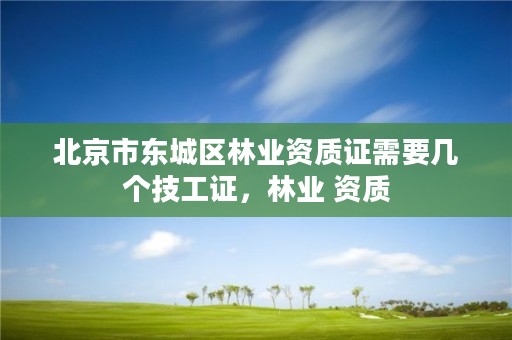 北京市东城区林业资质证需要几个技工证,林业 资质