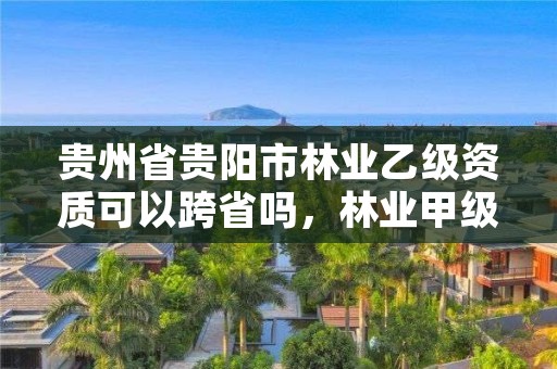 贵州省贵阳市林业乙级资质可以跨省吗,林业甲级资质
