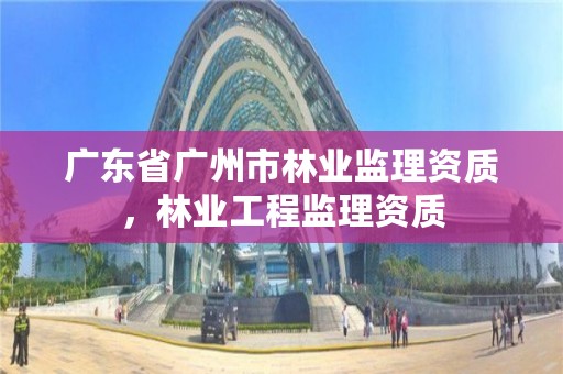广东省广州市林业监理资质，林业工程监理资质