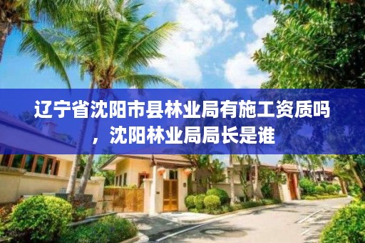 辽宁省沈阳市县林业局有施工资质吗，沈阳林业局局长是谁