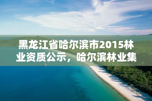 黑龙江省哈尔滨市2015林业资质公示,哈尔滨林业集团