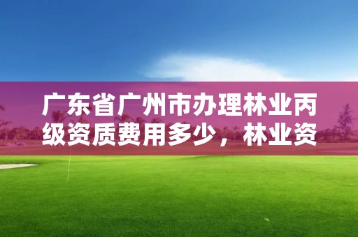 广东省广州市办理林业丙级资质费用多少，林业资质如何申请办理