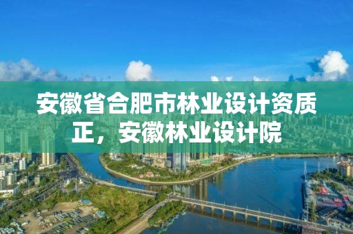 安徽省合肥市林业设计资质正,安徽林业设计院