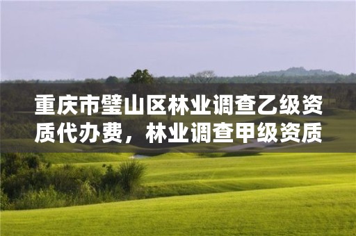 重庆市璧山区林业调查乙级资质代办费,林业调查甲级资质