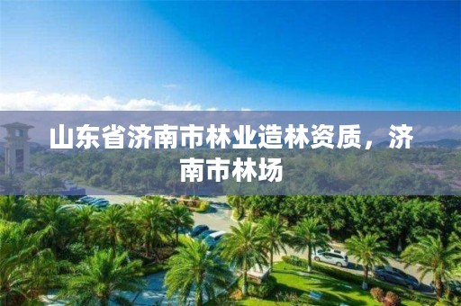 山东省济南市林业造林资质,济南市林场