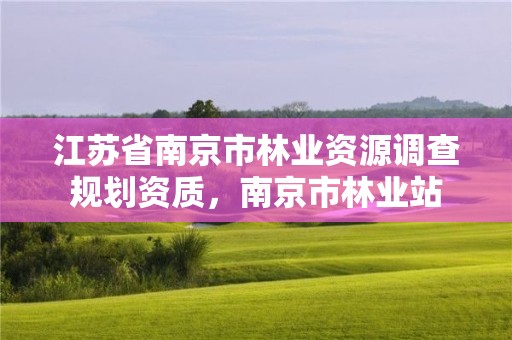 江苏省南京市林业资源调查规划资质,南京市林业站