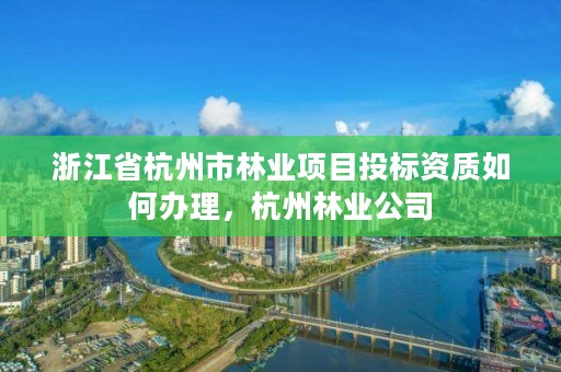 浙江省杭州市林业项目投标资质如何办理,杭州林业公司