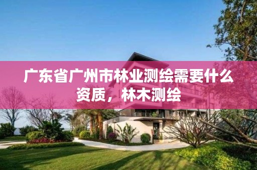 广东省广州市林业测绘需要什么资质，林木测绘