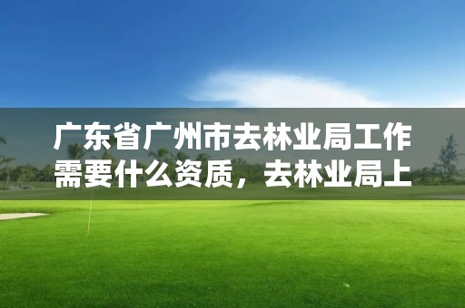 广东省广州市去林业局工作需要什么资质，去林业局上班怎么样