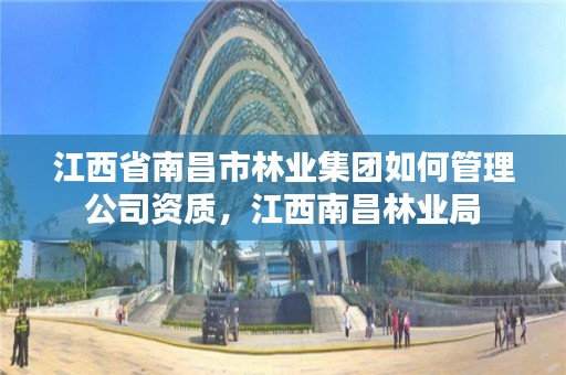 江西省南昌市林业集团如何管理公司资质,江西南昌林业局