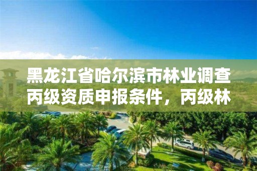 黑龙江省哈尔滨市林业调查丙级资质申报条件,丙级林业调查资质经营范围