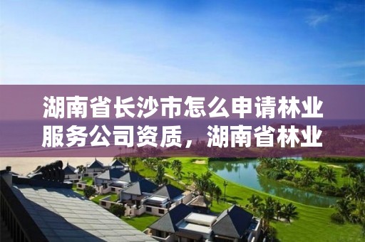 湖南省长沙市怎么申请林业服务公司资质，湖南省林业局2020年申报省级林业龙头企业的通知