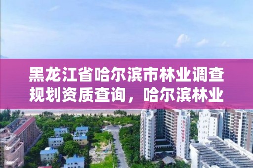 黑龙江省哈尔滨市林业调查规划资质查询,哈尔滨林业局