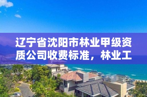 辽宁省沈阳市林业甲级资质公司收费标准，林业工程资质证书