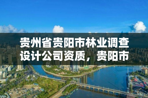 贵州省贵阳市林业调查设计公司资质,贵阳市林业产业发展有限公司