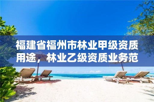福建省福州市林业甲级资质用途,林业乙级资质业务范围