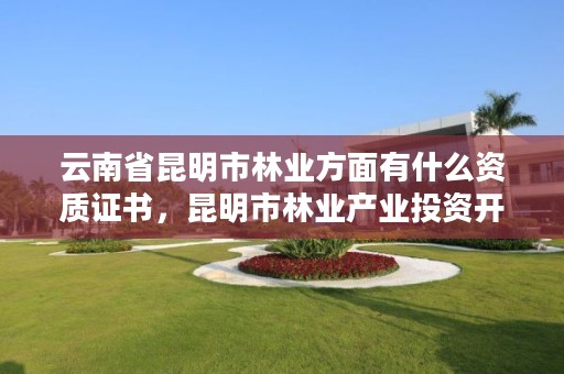 云南省昆明市林业方面有什么资质证书,昆明市林业产业投资开发有限公司