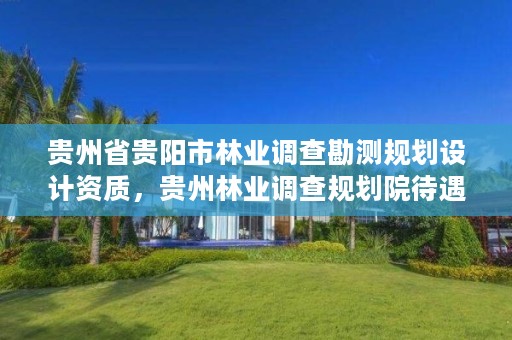 贵州省贵阳市林业调查勘测规划设计资质,贵州林业调查规划院待遇