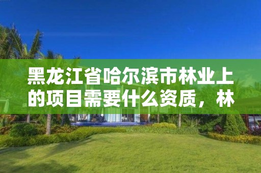 黑龙江省哈尔滨市林业上的项目需要什么资质,林业工程需要什么资质