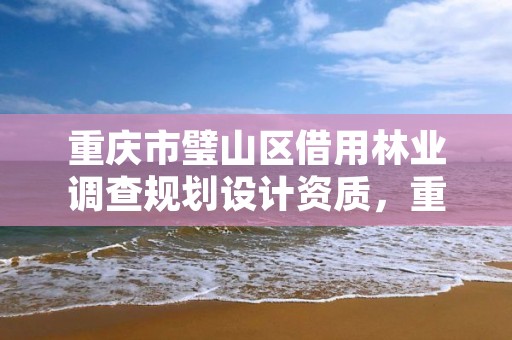 重庆市璧山区借用林业调查规划设计资质,重庆市林业局项目
