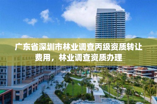 广东省深圳市林业调查丙级资质转让费用，林业调查资质办理