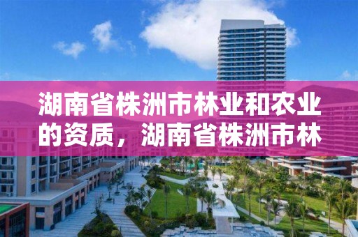 湖南省株洲市林业和农业的资质，湖南省株洲市林业局