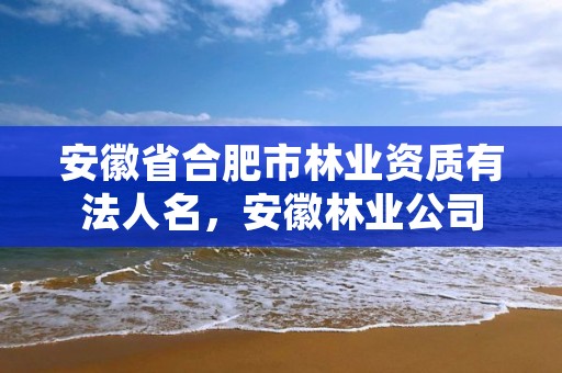 安徽省合肥市林业资质有法人名,安徽林业公司