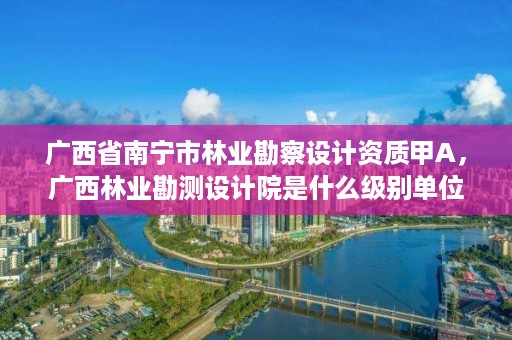 广西省南宁市林业勘察设计资质甲A,广西林业勘测设计院是什么级别单位