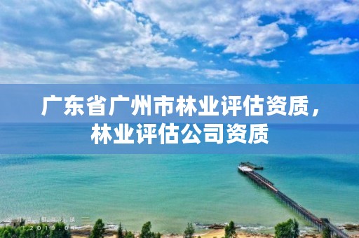广东省广州市林业评估资质，林业评估公司资质