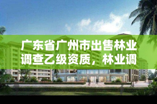 广东省广州市出售林业调查乙级资质，林业调查乙级资质转让