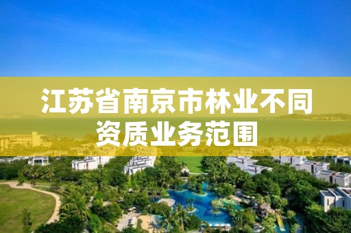 江苏省南京市林业不同资质业务范围