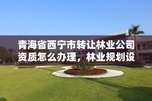 青海省西宁市转让林业公司资质怎么办理,林业规划设计资质转让