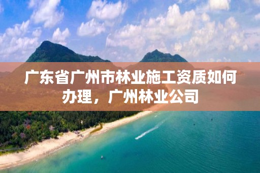 广东省广州市林业施工资质如何办理，广州林业公司