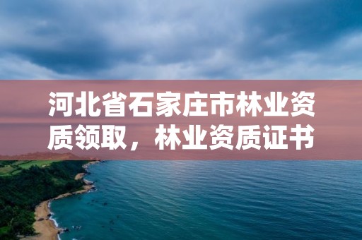 河北省石家庄市林业资质领取,林业资质证书