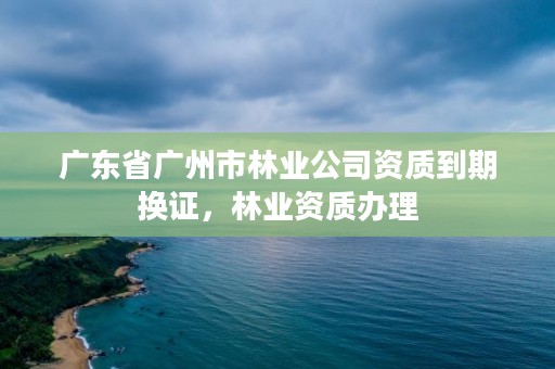 广东省广州市林业公司资质到期换证，林业资质办理