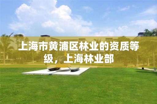 上海市黄浦区林业的资质等级,上海林业部