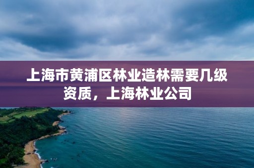 上海市黄浦区林业造林需要几级资质,上海林业公司