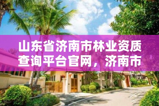 山东省济南市林业资质查询平台官网,济南市林业局投诉电话