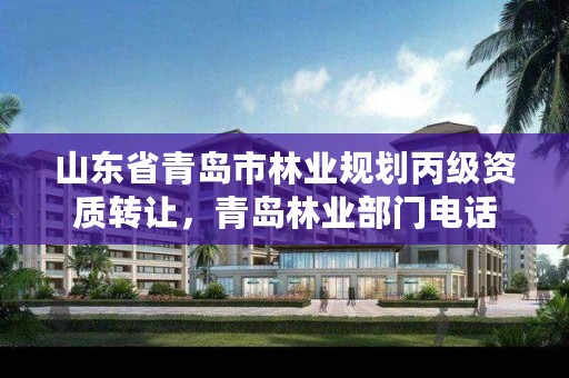 山东省青岛市林业规划丙级资质转让,青岛林业部门电话