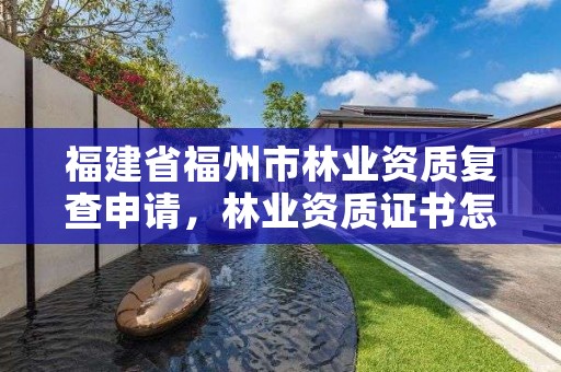 福建省福州市林业资质复查申请,林业资质证书怎么办理?