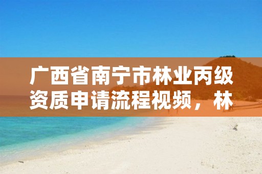 广西省南宁市林业丙级资质申请流程视频,林业丙级资质业务范围
