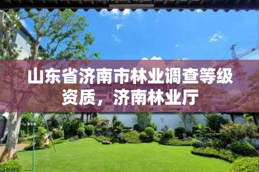 山东省济南市林业调查等级资质,济南林业厅