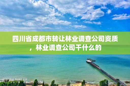 四川省成都市转让林业调查公司资质,林业调查公司干什么的