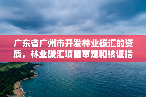广东省广州市开发林业碳汇的资质，林业碳汇项目审定和核证指南