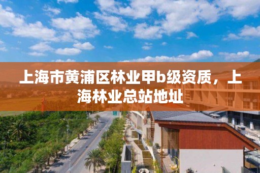 上海市黄浦区林业甲b级资质,上海林业总站地址
